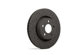 15-18 Ford Mustang 320mm Hawk Performance HTC5385 Talon Drilled and Slotted Rotors - Pair - Rear